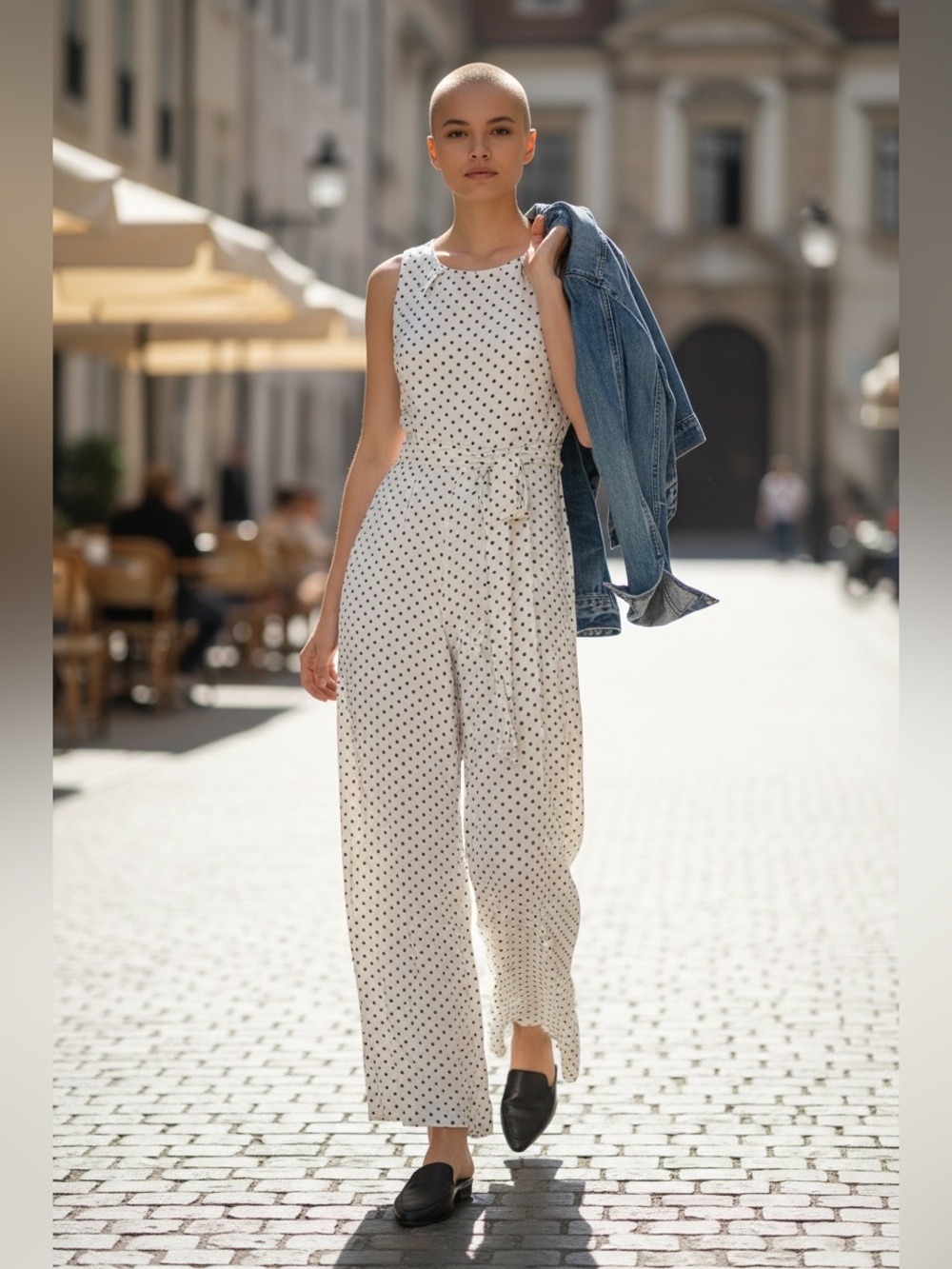 Polka Dot Wide Leg Jumpsuit